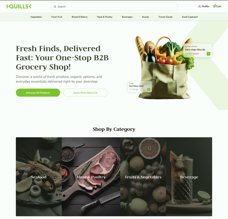 Quills E-commerce Platform - Product Showcase